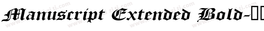 Manuscript Extended Bold字体转换